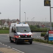 Ongeval Fiets contra auto Piethein Plein Noordwijk